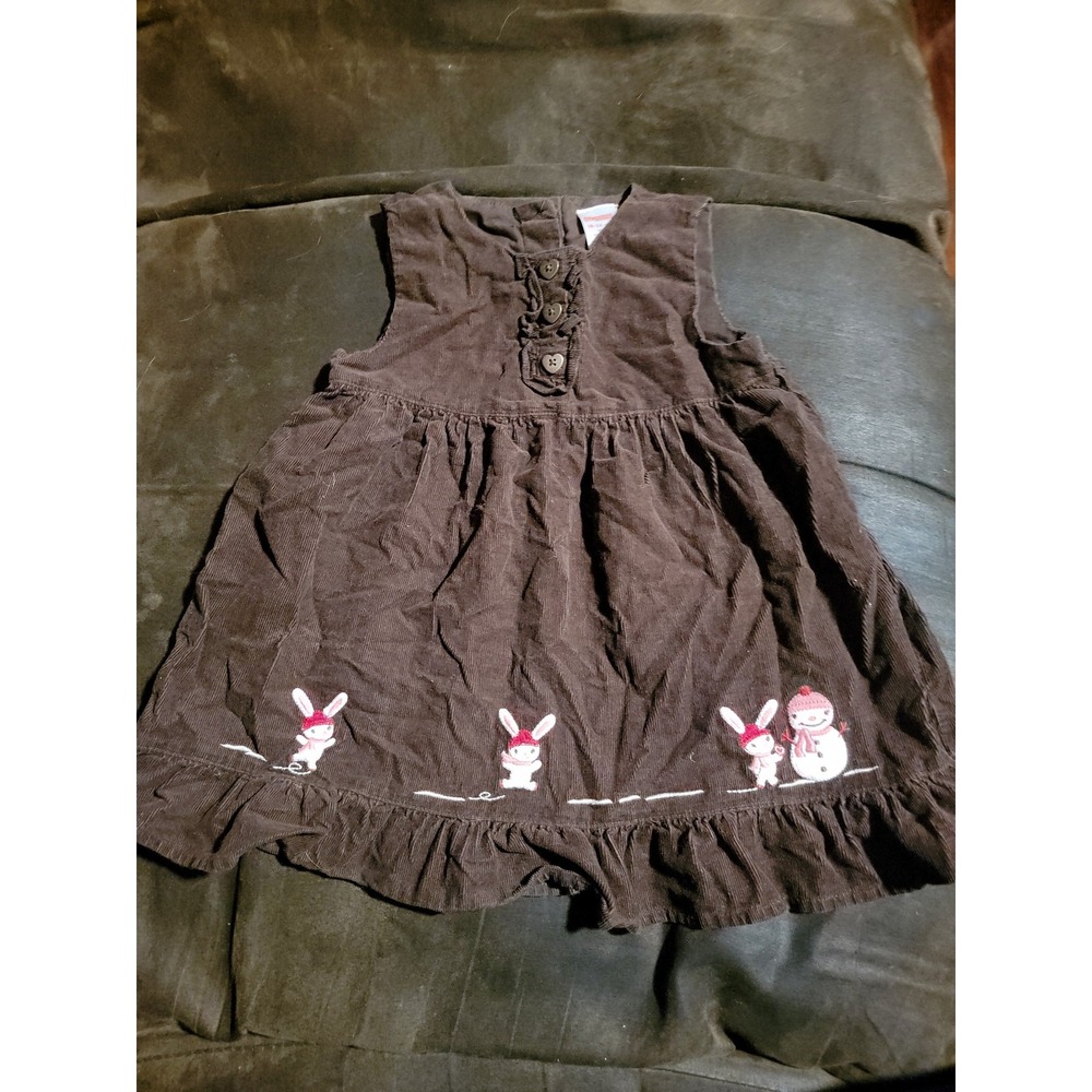 Gymboree alpine sweetie bunny snowman dress‎ size 18 24 months